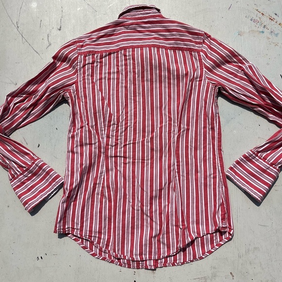 Women's Tommy Hilfiger Shirt Red Striped S Preppy 90s Normcore Yacht Collegiate - Picture 8 of 11
